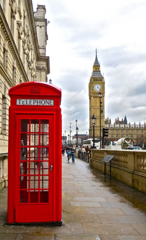 Telephone Booth In London <3 #london London Stories, British Telephone Booth, British Phone Booth, London Telephone Booth, London Phone Booth, Red Phone Booth, Bedroom Pop Design, London Dreams, Manchester Art