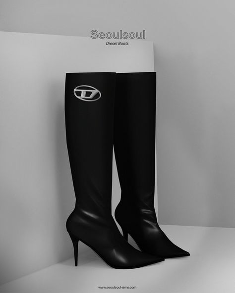 DIESEL Boots | Patreon Sims 4 Cc Givenchy, Female Shoes Sims 4, Diesel Sims 4 Cc, Sims 4 Designer Shoes, Boots Cc Sims 4, Sims Designer Cc, Sims 4 Prada Cc, Sims 4 Cc Shoes Boots, Sims 4 Cc Diesel