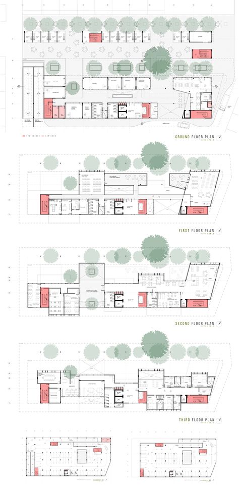 Urban Elderly Community Center on Student Show Housing For Elderly Architecture, Elderly House Architecture, Community Centers Architecture, Eldery House Architecture, Elderly Housing Architecture, Elderly Architecture, Elderly Center, Community Center Architecture, Elderly Care Center