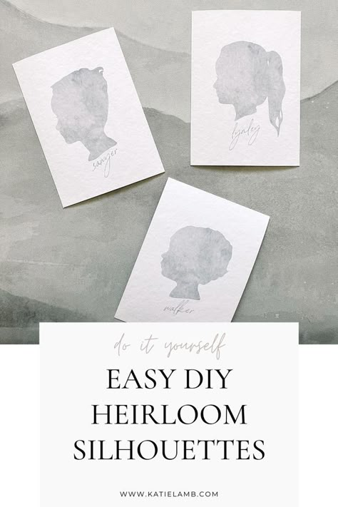 Nifty Crafts, Silhouette Diy, Diy Toddler, Diy Easy, Baby Crafts, Craft Time, Kids Art Projects, Painting Crafts, Projects For Kids