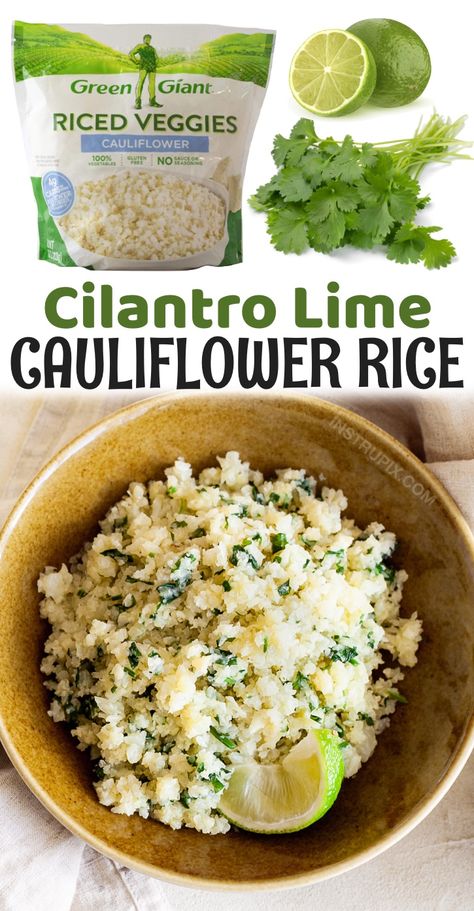 Lime Cauliflower Rice, Cauliflower Rice Recipe, Low Carb Side, Cilantro Lime Cauliflower Rice, Riced Veggies, Egg Diet Plan, Frozen Cauliflower Rice, Cauliflower Rice Recipes, Boiled Egg Diet Plan