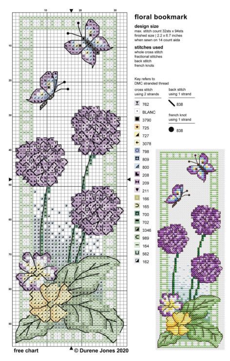 Gallery.ru / floral bookmark - Durene Jones - NataVosk Cross Stitch Uk, Durene Jones, Cross Stitch Bookmark, Stitch Bookmark, Unique Cross Stitch, Cross Stitch Tutorial, Butterfly Cross Stitch, Cross Stitch Books, Cross Stitch Supplies