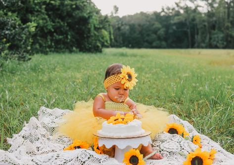 Sunflower Party, Anna Lee, 1st Birthday Themes, Pregnant Couple, Birthday Themes, Family Maternity, Smash Cake, Orlando Fl, Cake Smash