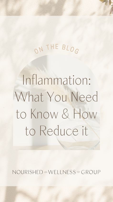 Our naturopathic doctor, Dr. Kelsey Myers, breaks down what inflammation is and small changes you can make to you daily life that can help improve this problem. Inflammation Foods, Thyroid Imbalance, Inflammation Diet, Wellness Coaching, Organic Diet, Inflammation Causes, Low Mood, Health Heal, Naturopathic Doctor