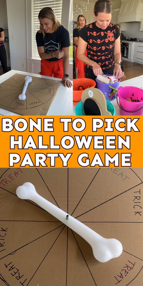 This bone to pick Halloween game is great for adults party ideas, for kids, for teens, and more! You could even use it for a classroom party for preschool or elementary school! Halloween Games For Fifth Graders, Halloween Activities For Parties, Game For Halloween Party, Ideas For A Halloween Party, Kids Halloween Carnival Games, Halloween Games For Trick Or Treaters, Fall Party School Ideas, Halloween Tricks Ideas, Pre Trick Or Treat Party