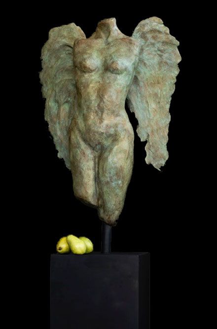 winged-apples Angel Wing Sculpture, Angel Sculpture Art, Art Folio, Pottery Angels, Organic Sculpture, Human Sculpture, Goddess Sculpture, Female Torso, Figure Sculpture