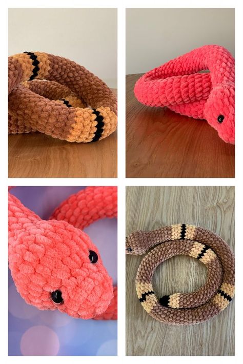 Crochet Snake Plush Pattern, Crochet Python Pattern Free, Giant Crochet Snake, Snake Plushie Pattern, Crocheted Snake Patterns Free In English, Crochet Snake Pattern Free Large, Giant Snake Crochet Pattern Free, Crocheted Snake Pattern, Crochet Snakes Free Pattern