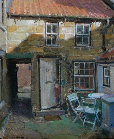 Adamsons Cottage - Oil 10x12.David Curtis David Curtis, Dyi Painting, David Taylor, Building Painting, Barn Painting, Oil Painting Tutorial, Architecture Painting, Homeschool Art, Building Art