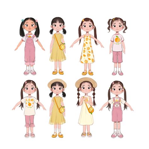 ArtStation - A Jeju Story _character_rough concept sohyun childhood Children Character Design, Kids Character Design, Animation Concept Art, Illustration Example, Children's Book Characters, Short Animation, Children Sketch, Comic Book Art Style, Character Model Sheet