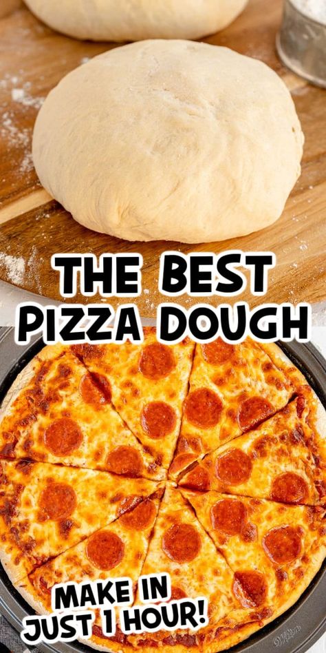 The best homemade pizza dough recipe! It's fast, easy to make, and delicious! The only same day pizza dough recipe you'll ever need! Perfect Pizza Dough Recipe, Best Pizza Dough Recipe, Perfect Pizza Dough, Easy Delicious Dinners, Skillet Pizza, Best Pizza Dough, Best Homemade Pizza, Pizza Sauce Recipe, Pizza Dough Recipe