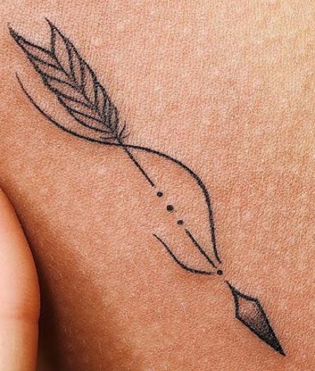 Feminine Arrow Tattoo Beautiful, Arrow With Butterfly Tattoo, Elegant Arrow Tattoo, Indian Bird Tattoo, Raising Arrows Tattoo, Arrow Spine Tattoos For Women, Forearm Arrow Tattoo Women, Western Arrow Tattoo, Two Arrows Tattoo