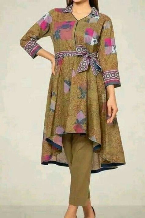 Pakistani Dresses Casual Summer, Latest Frock Designs For Women, Simple Pakistani Dresses Casual, Summer Frock Designs, Frock Designs For Women, Dress Design Pakistani, Lawn Dress Design, Short Frocks, Simple Frock Design