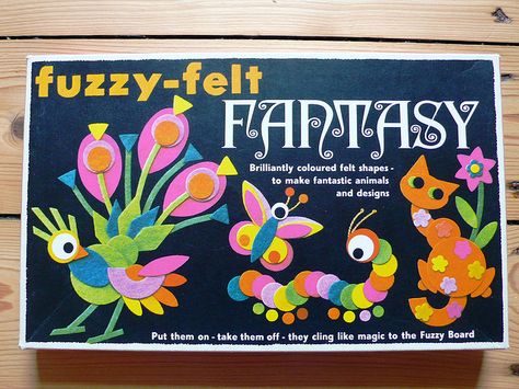 Fuzzy-Felt Fantasy by marky1969, via Flickr Vintage Toys 1980s, Fuzzy Felt, 1980s Childhood, 1970s Childhood, Childhood Memories 70s, Vintage Memory, Childhood Toys, Retro Toys, Felt Toys