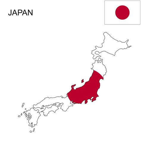 The shape of the Japan flag is a red circle placed on a white background. Japan For Kids, Colors Meaning, Tokyo Map, Bangladesh Flag, Beautiful Places In Japan, Japan Map, Japan Country, Basic Japanese Words, Japanese Flag