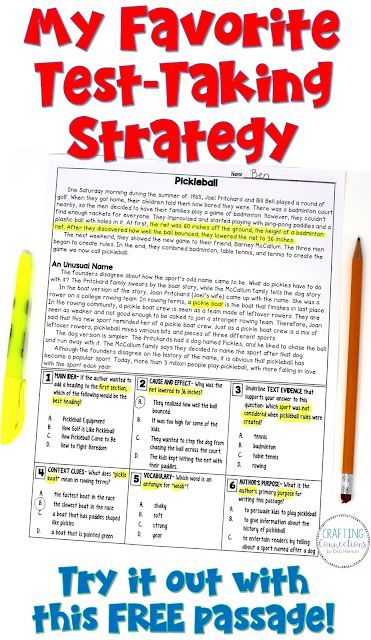 There are many valuable test-taking strategies to teach upper elementary students before they take a standardized reading test. Check out this blog post to read about the test strategy that I think is most beneficial for students. It includes a FREE reading comprehension practice passage! Online Testing Strategies, Multiple Choice Test Taking Strategies, Reading Test Strategies, Staar Reading Strategies, Test Strategies, Test Prep Strategies, Testing Motivation, Reading Comprehension Practice, Reading Test Prep