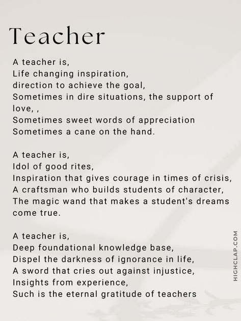 Short Teacher's Day Rhymes And Poems For Kids Importance Of Teacher In Our Life, Poems On Teachers Day, Poem On Student Life, Letter Of Appreciation To Teacher, Poems About Teachers Appreciation, Teachers Day Quotes From Students, Short Letter For Teacher, Love Quotes For Teachers, Sweet Message For Teachers Day