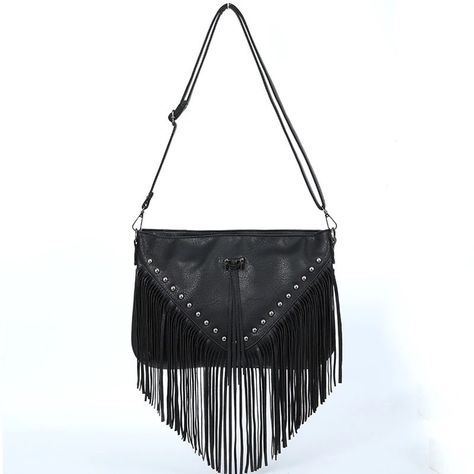 Vegan Faux Leather Soft Messenger Shoulder Fringe Bohemian Western Chic Bag Available In Black And Brown Tags- Boho Bag, Bohemian Bag, Country Bag, Aztec Bag, Western Bag, Brown Bag, Black Bag, Chic Bag, Soft Vegan Leather, Soft Bag, Messenger Bag, Fringe Bag, Festival Bag, Coachella, Summer Bag, Spring Bag, Winter Bag, Occasion Bag, Date Night, Going Out Bag, Sexy Bag Hippie Elegante, Leather Trend, Fringe Crossbody Bag, Leather Hobo Handbags, Estilo Punk, Tassel Bag, Casual Tote, Leather Fringe, Shoulder Messenger Bag