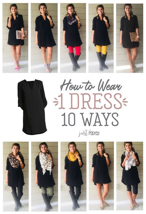 Dresses That Can Be Worn Different Ways, One Outfit Multiple Ways, Teaching Outfits, Black Dress Outfits, Stil Inspiration, Black Women Fashion, Style Mistakes, Mode Outfits, Fashion Tops