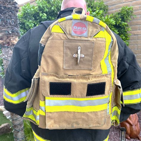 Firefighter Bag, Bushcraft Fire, Recycled Firefighter, Firefighter Tools, Fire Gear, Turnout Gear, Father Son Gifts, Firefighter Gear, Bunker Gear