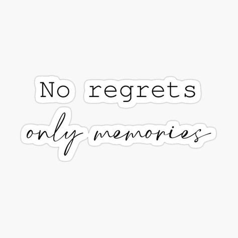 Sticker No Regrets Only Memories, Beautiful Spine Tattoos, No Regrets Tattoo, Spine Tattoo Ideas, Gothic Tattoo, Tattoo Design Book, Memorial Tattoos, Spine Tattoo, No Regrets