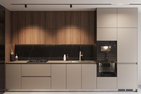 Behance Design, Modern Apartment Design, Brown Decor, Bathroom Inspiration Modern, Modern Kitchen Interiors, 아파트 인테리어, Contemporary Kitchen Design, House Design Kitchen, Bathroom Inspiration Decor