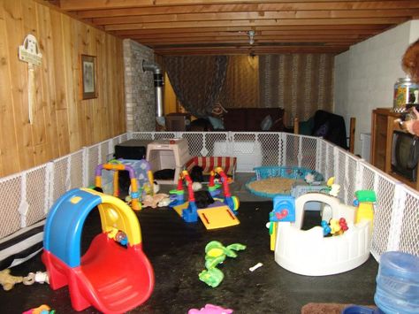 Puppy Culture Ideas, Puppy Litter Play Area, Puppy Playroom, Puppy Play Area, Indoor Dog Pen, Ferret House, Dog Play Pen, Puppy Culture, Raising Puppies