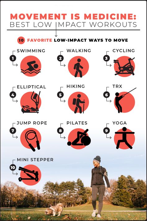 Whether you are looking to increase mobility, strength, or flexibility, optimal function depends on your movement. If you are new to movement or you want to revamp your routine, here are 10 low-impact exercises to make you mobile. #workouts #exercise #fitness #strength #mobility #flexibility Movement Is Medicine, Vigorous Exercise, Primal Movement, Rebounder Workouts, Functional Workouts, Whole Body Workouts, Trx Workouts, Jump Rope Workout, Low Intensity Workout