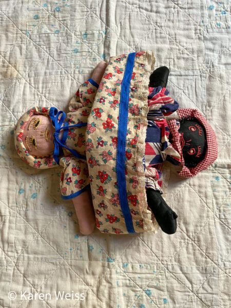 May 9, 2023—While sorting through a box of cloth dolls inherited from my mother-in-law, I noticed one that was double-ended. One end of the doll […] The post What We Can Learn by Preserving Topsy-Turvy Dolls appeared first on WorthPoint. Topsy Turvy Dolls, Aunt Meme, Topsy Turvy Doll, Reversible Clothing, Topsy Turvy, Two Heads, Doll Art, Cloth Dolls, Black Doll