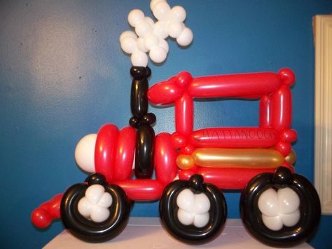 balloon train Balloon Train, Balloon Training, Balloon Car, Balloon Hat, Balloon Cars, Balloon Artist, Balloon Modelling, Balloon Animals, Event Themes