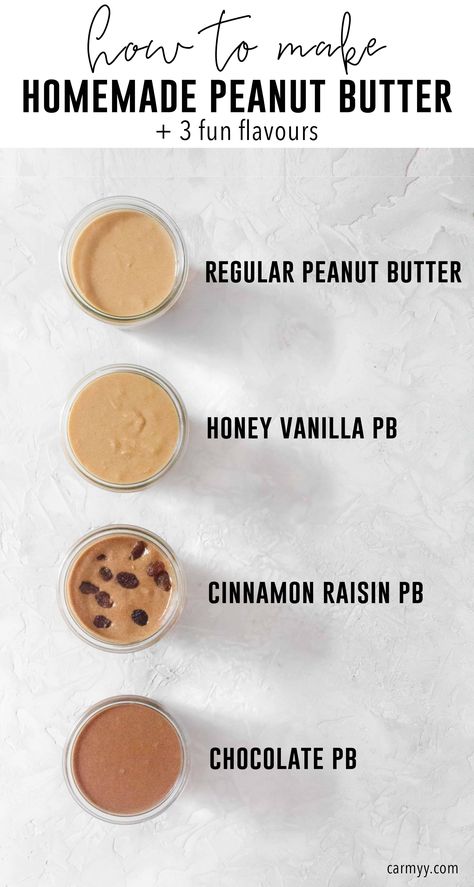 Homemade Creamy Peanut Butter, Peanut Butter From Scratch, How To Make Your Own Peanut Butter, Homemade Peanut Butter Recipes, Homemade Peanut Butter Recipe, Flavored Peanut Butter Recipes, How To Make Homemade Peanut Butter, Canning Peanut Butter, Peanut Butter Diy Homemade