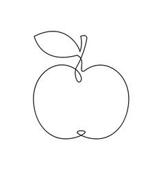 Apple One Line Drawing, Apple Design Art, Apple Line Drawing, Apple Design Fruit, Simple One Line Drawings, Apple Line Art, Line Art Fruit, Apple Abstract, Fruit Line Art