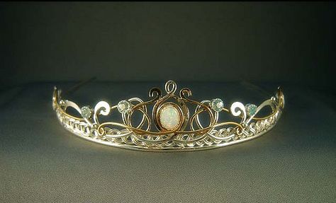 White Opal tiara Opal Tiara, Wedding Tiara Veil, Jewelled Headpiece, Brass Crown, Opal Art, Tiaras Jewellery, Celtic Wedding Rings, Princess Tiara, Celtic Wedding