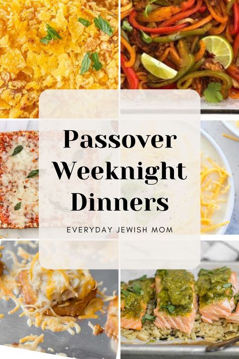 There are so many delicious food options during Passover, but sometimes it's hard to think of them when you're busy focusing on what not to eat. These kosher for Passover weeknight dinner ideas will have your family smiling and their bellies full with not to much fuss. #passover Passover Lunch Ideas For Kids, Passover Recipes For Kids, Passover Lunch Ideas, Passover Meal Ideas, Passover Dinner Ideas, Easy Passover Recipes, Passover Recipes Dinner, Passover Food, Kosher Snacks