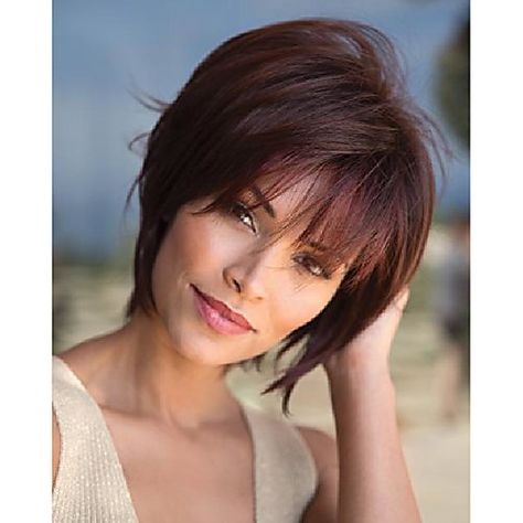 Dominique Mcelligott, Celebrity Wigs, Best Wig Outlet, Pixie Cut With Bangs, Blonde Wavy Hair, Natural Hair Wigs, Corte Pixie, Natural Wigs, Brown Wig