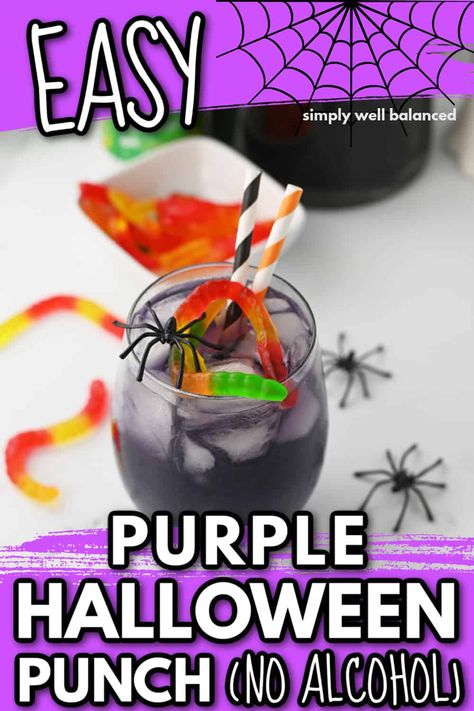 Purple Punch Recipe Non Alcoholic, Purple Halloween Punch, Purple Punch Recipes, Halloween Punch For Kids, Punch Recipes For Kids, Fun Halloween Drinks, Halloween Party Punch, Halloween Themed Drinks, Halloween Punch Recipes