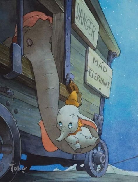 Baby Dumbo, Disney Mom, Disney Collage, Disney Concept Art, Old Disney, Pinturas Disney, Elephant Art, Disney Aesthetic, Disney Lover