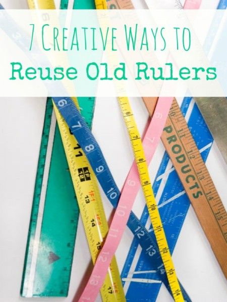 Do you have a lot of old rulers lying around your house? Take a look at these 7 creative uses for rulers, perfect for giving those old rulers new life. Natural Household Products, Ruler Crafts, Paint Stir Sticks, Used Tea Bags, Inexpensive Crafts, Diy Projects For Kids, Frugal Tips, Glue Crafts, Unique Crafts