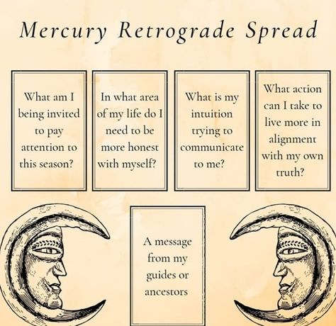 Mercury Retrograde Spell, Mercury Retrograde 2023 Virgo, Mercury Retrograde Journal Prompts, Mercury Retrograde Protection Spell, Mercury Retrograde August 2023, Mercury Retrograde Tarot Spread, Mercury Retrograde Meme, Timing Tarot, Tarot Card Tips