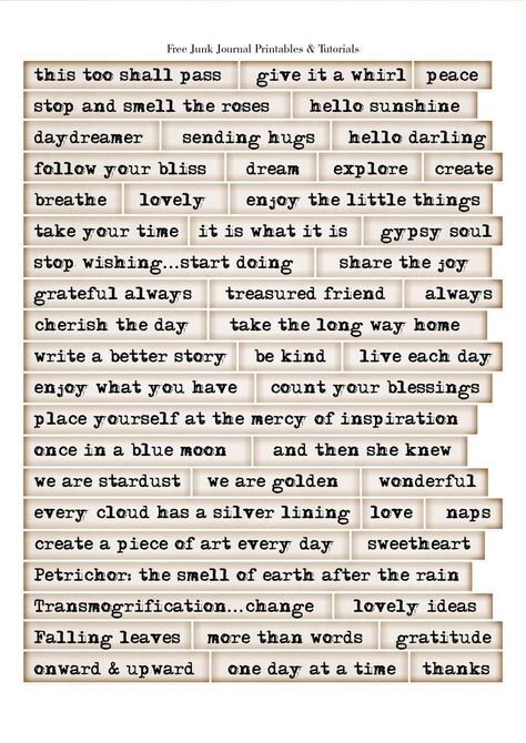 Vintage Paper Printable, Journal 2024, Scrapbooking Freebies, Word Collage, Scrapbook Quotes, Scrapbook Printing, Pop Stickers, Diy Journal Books, Scrapbook Stickers Printable