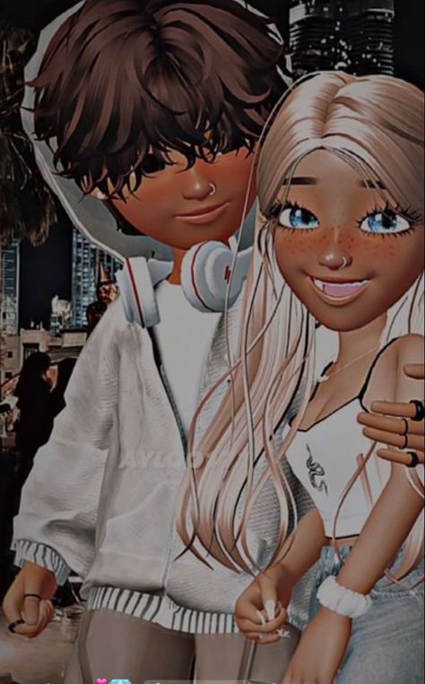 Boyfriend +girlfriend Zepeto Couple Outfit, Zepeto Character Ideas, Aesthetic Zepeto Character, Cute Background For Zepeto, Blonde Hair Cartoon, Zepeto Avatar Ideas, Couple Disney, Zepeto Looks Ideas, Imvu Outfits Ideas Cute