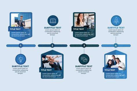 Business infographics template. timeline with 4 steps, options. can be used for workflow diagram, info chart, web design. vector illustration. | Premium Vector Workflow Design, Timeline Diagram, Workflow Diagram, Modern Infographic, Project Timeline Template, Infographics Template, Business Infographics, Family Tree Template, Infographic Design Template