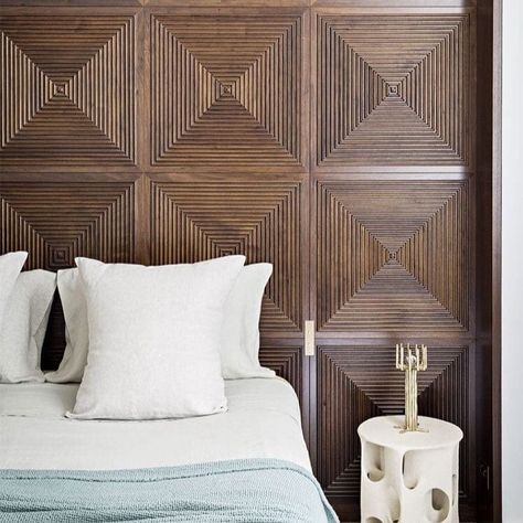 Hyde Modern Grooved Wall Panel – Articture Modern Guest Bedroom, Wooden Headboard, Contemporary Bedroom, Luxurious Bedrooms, Cheap Home Decor, Home Staging, 인테리어 디자인, Guest Bedroom, Interior Design Bedroom