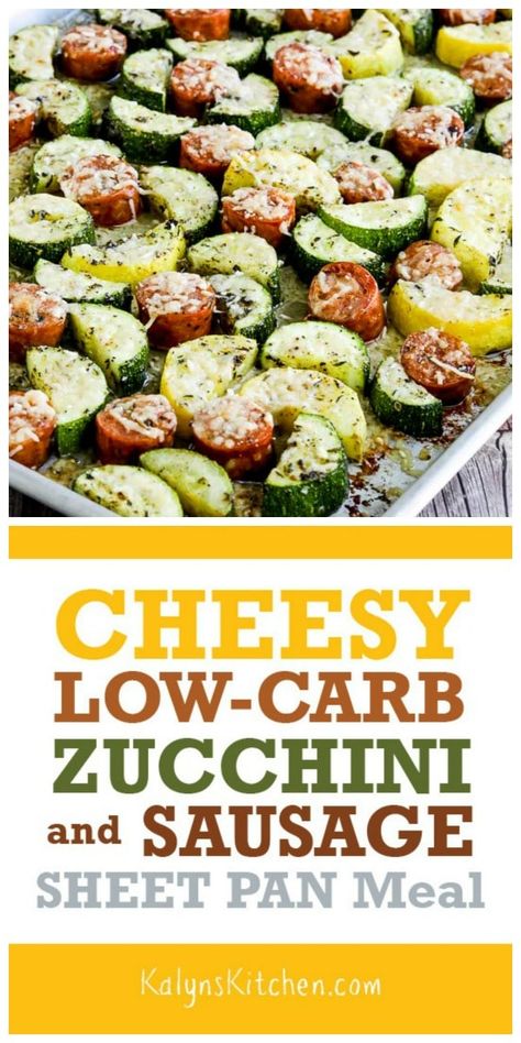 Sausage Sheet Pan Meal, Zucchini And Sausage, Sausage Sheet Pan, Cena Keto, Sheet Pan Dinners Recipes, Cooking Green Beans, Cheesy Zucchini, Boiled Egg Diet Plan, Low Carb Zucchini