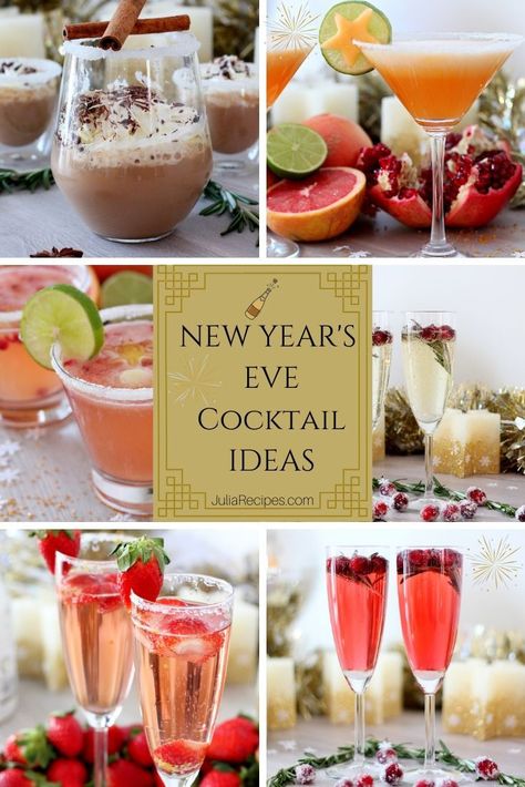 New Years Eve Drink Ideas, New Years Eve Drink, To The New Beginnings, Chocolate Coffee Drinks, New Years Eve Drinks, New Years Eve Party Ideas Food, New Year's Drinks, Mimosa Cocktail, New Years Cocktails