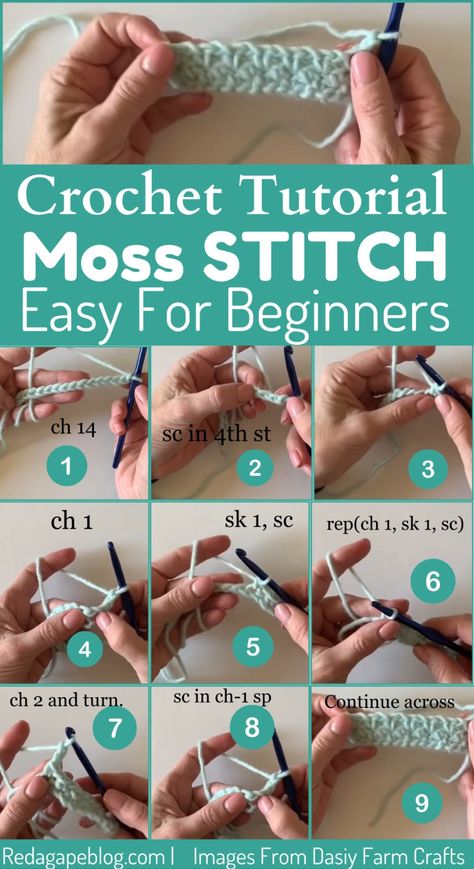 Learn How to Crochet the Moss Stitch (Linen, Granite & Woven) with this Easy Tutorial for Beginners! Even Moss Stitch Crochet, Trendy Blankets, Crochet Moss, Crochet Step By Step, Woven Stitch, Trendy Blanket, Crochet Chevron, Chic Crochet, Chevron Blanket