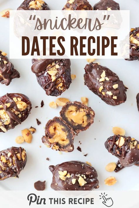 Date Snickers Date Snickers, Date Recipes Healthy, Dates Peanut Butter, Healthy Food Gifts, Snickers Recipe, Healthy Snack Choices, Farm School, Peanut Butter And Chocolate, Date Recipes