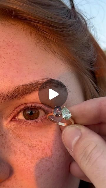 Justin Elliott on Instagram: "Dm me to get one for your bae:) 14k gold with brown sapphire and green diamond.  #ring #jewelry #boyfriend #girlfriend #eyecolor #engagementrings" Different Types Of Wedding Rings, Green Diamond Engagement Ring, Diamon Ring, Green Diamond Ring, Dimond Ring, Types Of Wedding Rings, Brown Diamond Ring, Brown Rings, Green Sapphire Engagement