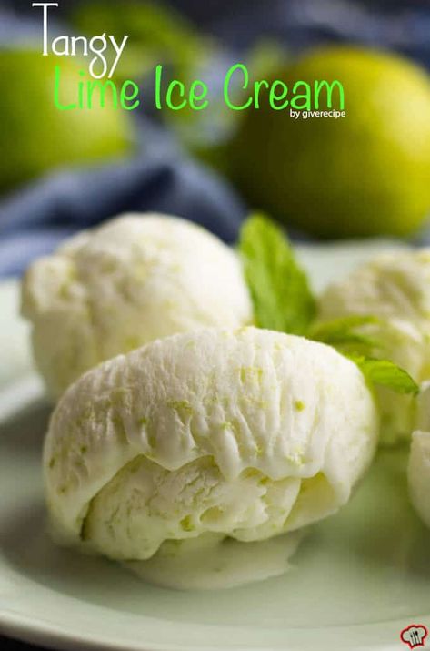 Tangy Lime Ice Cream Lime Ice Cream Recipe, Lime Dessert Recipes, Lime Ice Cream, Best Homemade Ice Cream, Lime Desserts, Frozen Dessert Recipe, Homemade Ice Cream Recipes, Sorbet Recipes, Ice Cream Popsicles