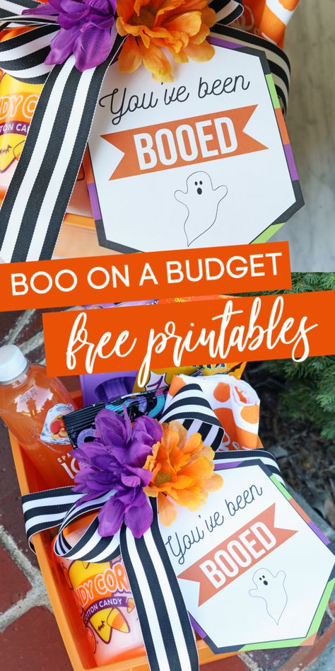 Boo Basket - How to BOO Your Neighbors on a Budget - Passion For Savings Boo Your Neighbors, Man Home Decor, Boo Basket Ideas, Boo And Buddy, Boo Gift, Boo Baskets, You've Been Booed, Boo Boo Bags, Halloween Baskets