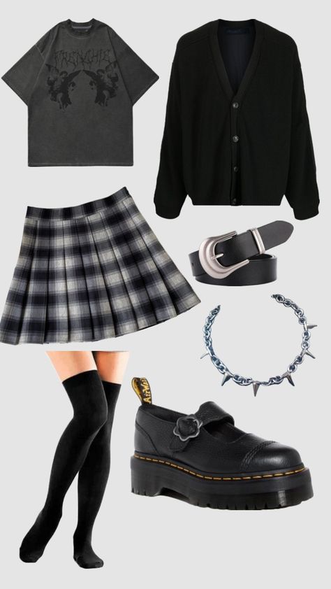 Grunge outfit Grunge Outfits Black, Preppy Grunge, Grunge Outfit, Soft Grunge, Grunge Outfits, Philippines, Pastel, How To Wear, Quick Saves